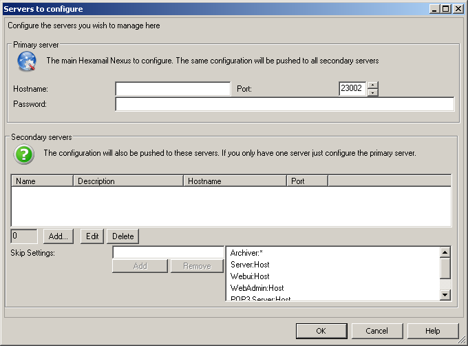 Configuring Password to use