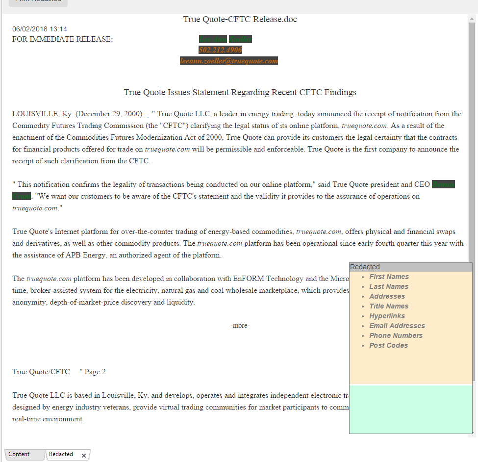 Redact Office Documents