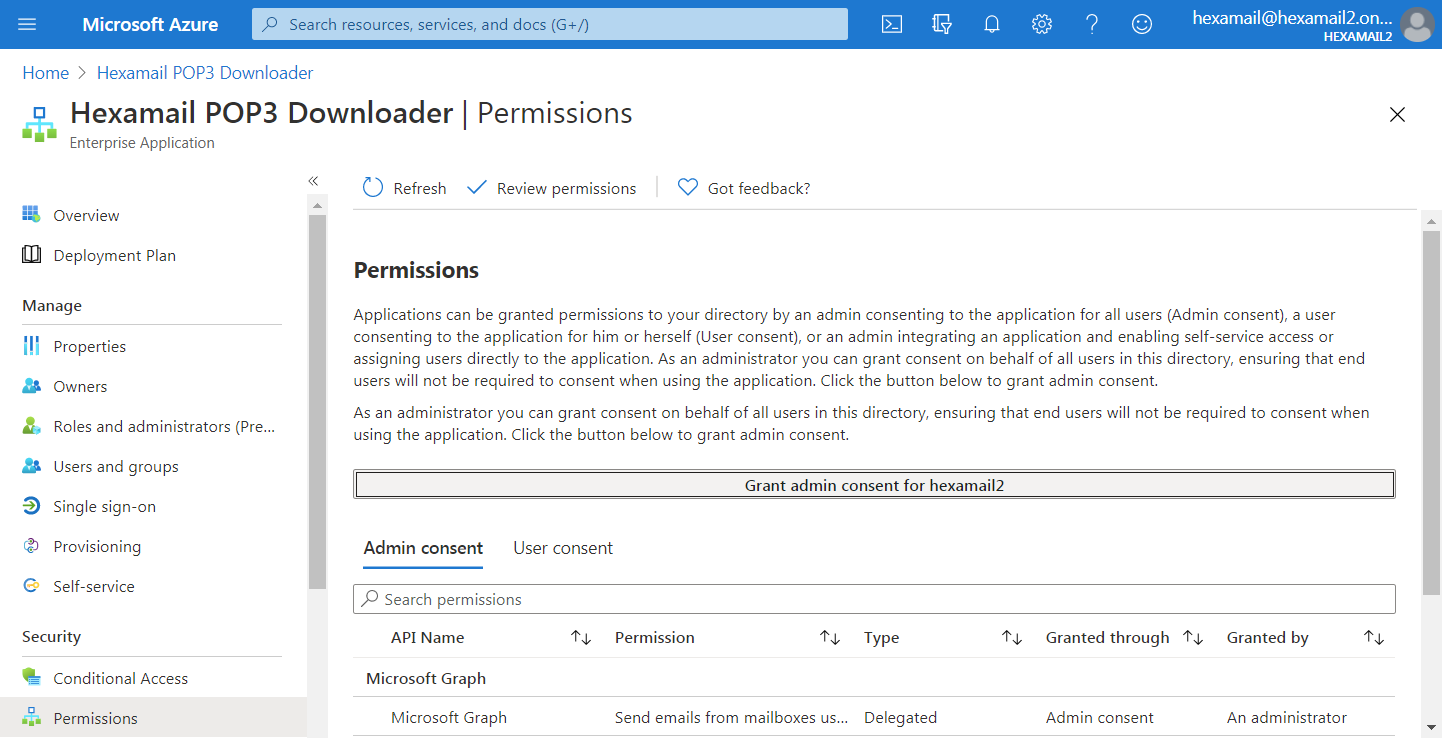 Configure the Permissions