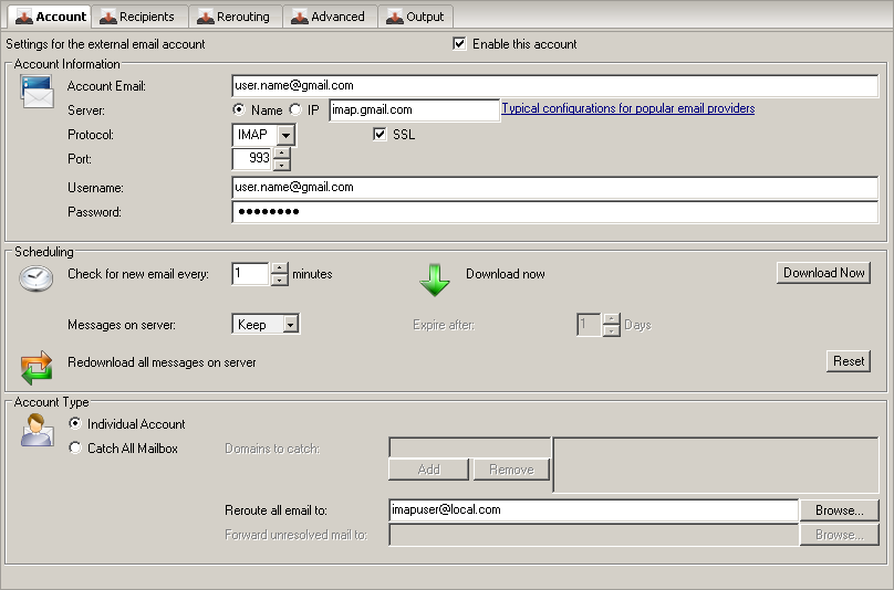 Creating the new System Account